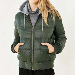BB Dakota Olive Puffer Jacket Small